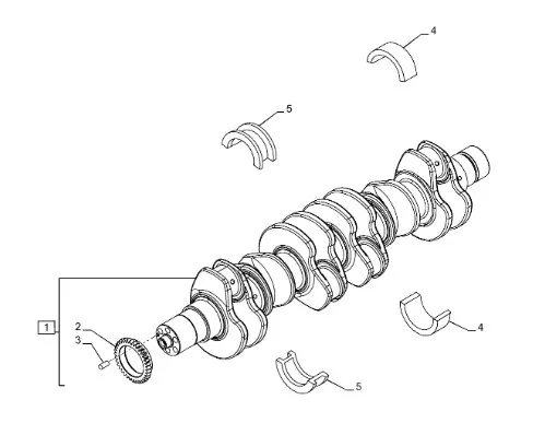 500055815 - Вкладыш +0,25мм коленв. ДВС Cursor7 T7/Puma, T6/Maxx, T4/Q95, H/WD, TC5