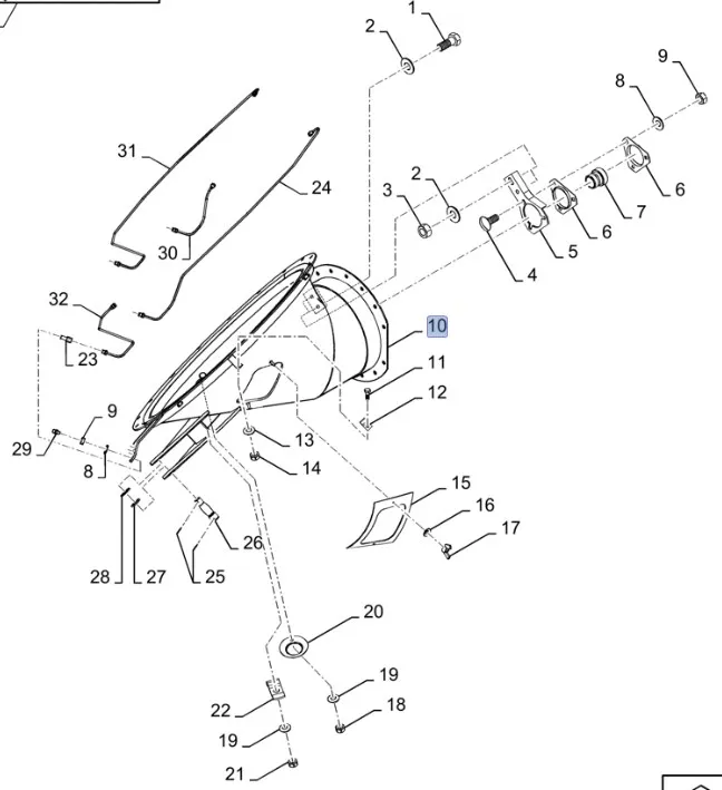 87657393 - Конечная часть кожуха