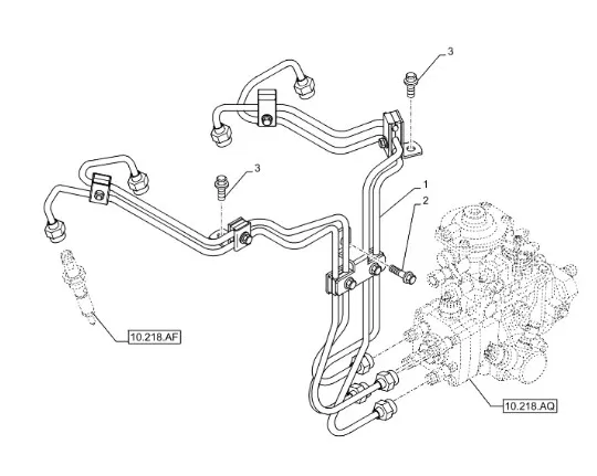 504042116 - Набор трубок топл. ТНВДфорсунка ДВС Cursor7Mech4ц. H8040/WD1203